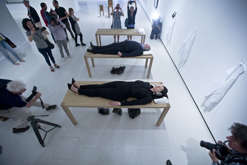 Marina Abramovic, en el CAC de Málaga en 2014
