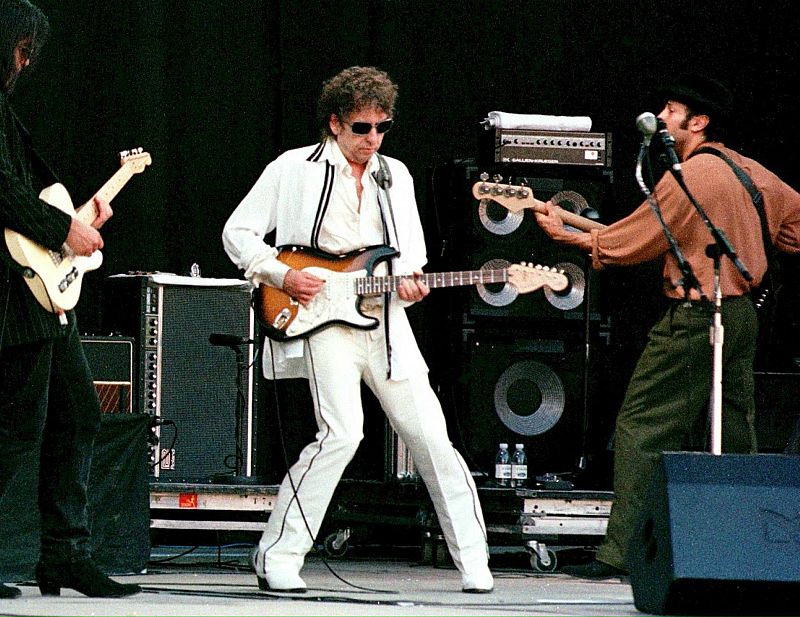 Bob Dylan, durante su actuación de 1998 en el Doctor Music Festival en el Pirineo leridano.