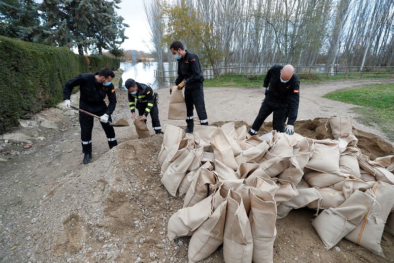 Inundaciones en Novillas (Zaragoza)