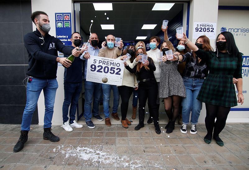 El primer quinto premio deja 270.000 euros en la Comunitat Valenciana
