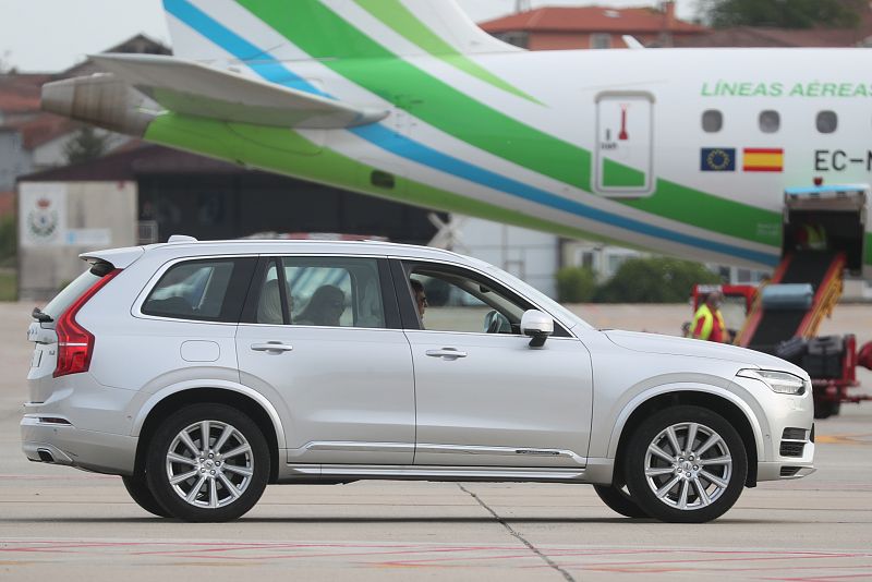 El coche de Pedro Campos el aeropuerto de Peinador (Vigo)