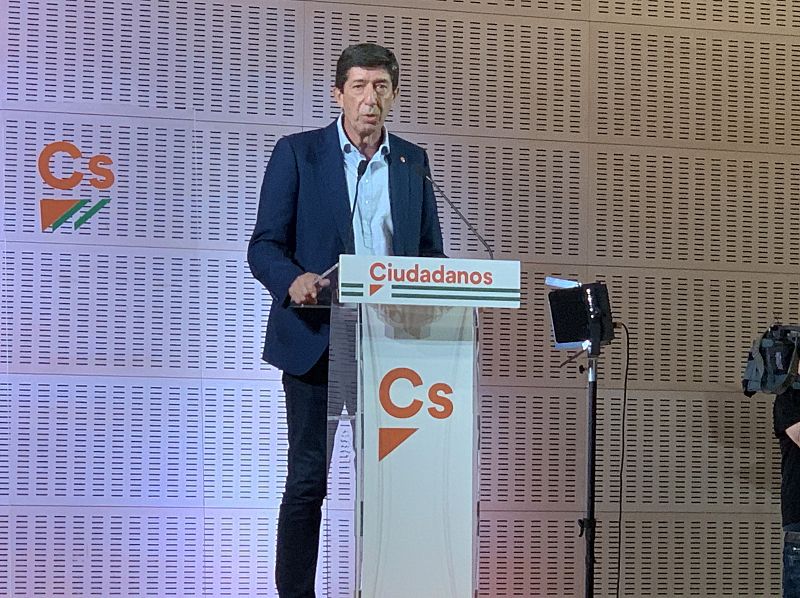 El líder de Ciudadanos en Andalucía, Juan Marín, ha anunciado la dimisión de todos sus cargos tras los resultados obtenidos por su partido en las elecciones, que no le han otorgado ningún escaño