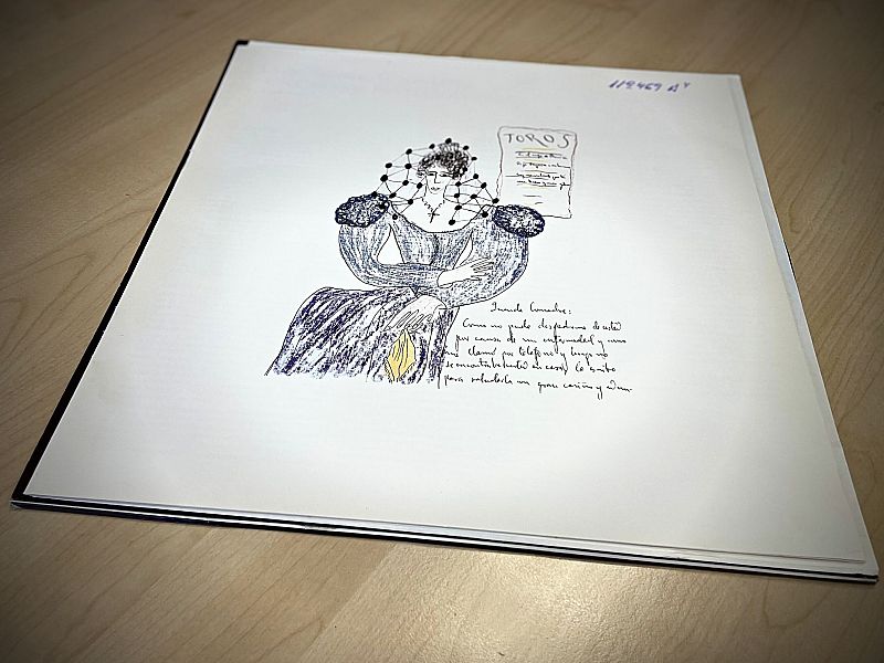 Libreto de la 'Colección de canciones populares españolas' con Federico García Lorca, piano, y La Argentinita, voz