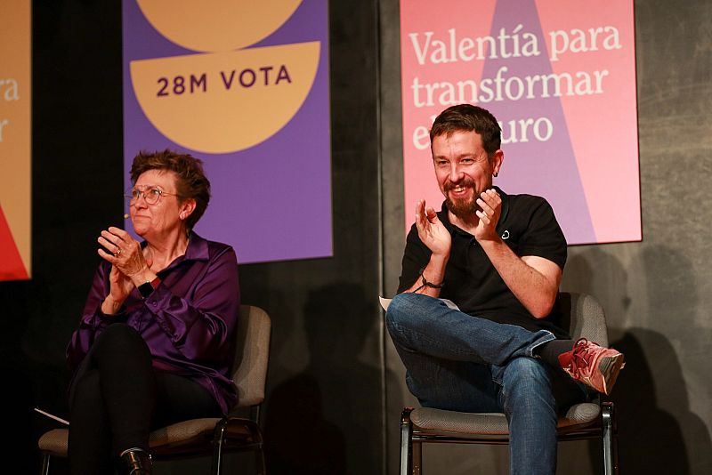 Pablo Iglesias apoya en Palma a la candidata de Unidas Podemos a la Presidencia del Govern balear