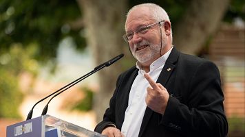 Llus Puig, exconseller de la Generalitat, durante un acto de campaa de JxCat