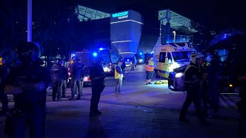 Operatiu policial al RCDE Stadium desprs de l'atropellament mltiple