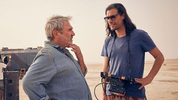 Sergi Lpez y Oliver Laxe, en el rodaje de 'Sirt'.