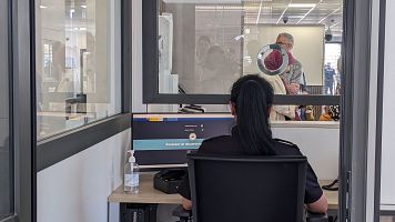 Puesto de control en la frontera inteligente de Melilla