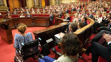 Votaci� al Parlament sobre el decret d'ELA amb malalts presents a l'hemicicle