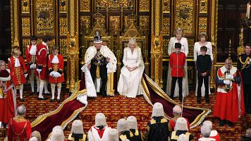 El rey Carlos III presenta el plan del Gobierno brit�nico ante el Parlamento en plena crisis en Reino Unido