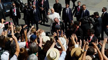 El papa llega al Congreso