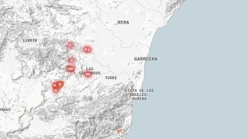 Mapa incendios Los Gallardos