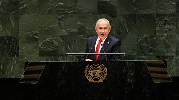 Benjamin Netanyahu habla ante la Asamblea General de la ONU