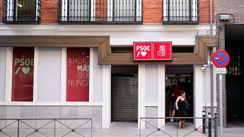 Vista de la sede del PSOE en la madrile�a Calle Ferraz.