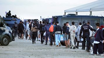 Desalojo del asentamiento de migrantes de El Guano, en Ceuta