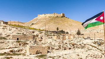 Imagen de stock castillo Jordania