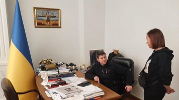 Mijailo Podolyakuno de los ms fieles 'soldados'del presidente en su oficina