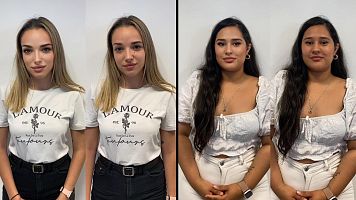 El antes y el despu�s de usar el filtro 'Bold Glamour' de TikTok