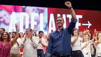 El presidente del Gobierno y candidato socialista a la reelecci�n, Pedro S�nchez