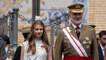 Leonor de Bornn junto a su padre, el rey Felipe VI