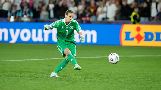 Berger, estelar parando y tiranod en los penaltis del alemania - Francia de la Eurocopa 2025