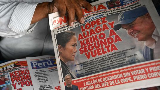 La derecha se afianza en Per� con el triunfo de Keiko Fujimori, que ir� a segunda vuelta ante el ultraconservador L�pez Aliaga