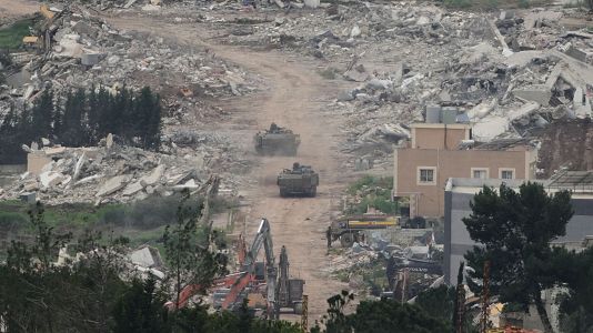 Tanques israel�es en el sur del L�bano