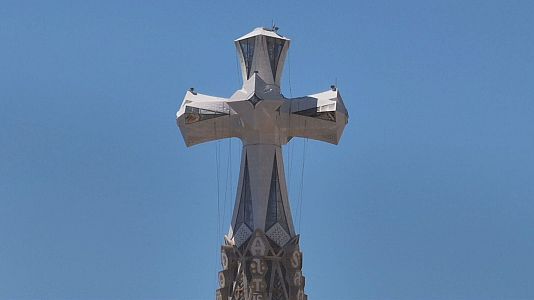 Durant la visita del papa a la Sagrada Fam�lia, el pont�fex beneir� la Torre de Jesucrist.