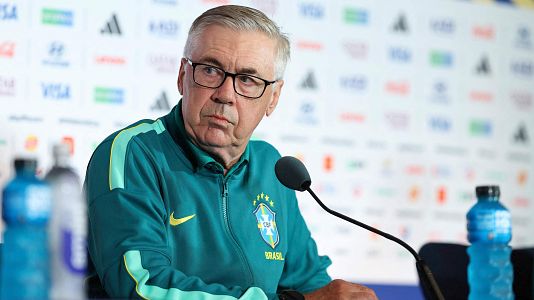 Carlo Ancelotti en la rueda de prrensa previa al Brasil - Jap�n del Mundial 2026