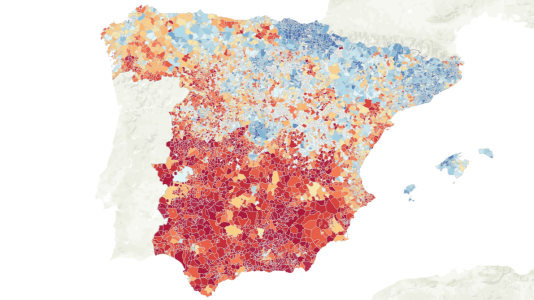 Mapa de renta en Espa�a, calle a calle