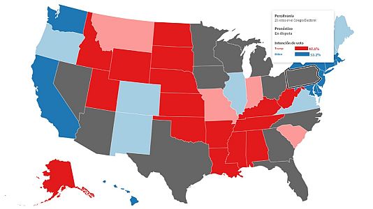 De Florida al 'Cintur�n del �xido'  los doce estados decisivos