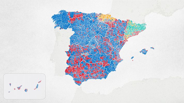 Elecciones europeas - Mapa de resultados por municipio