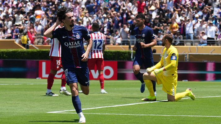 Vitinha celebra su gol al Atlético