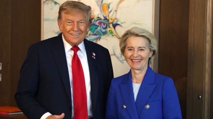 EuropaPress 6804929 donald trump ursula von der leyen