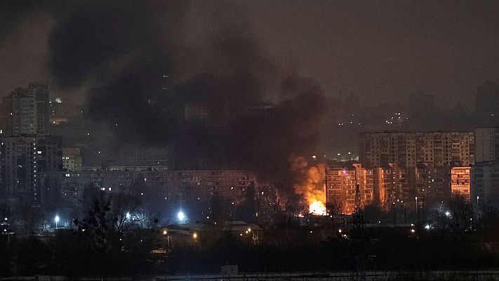 Imagen de Kiev tras ataques rusos sobre la capital ucraniana