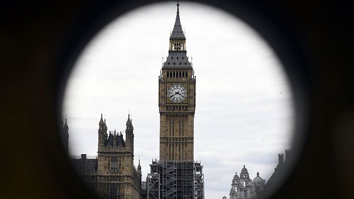 Fotografa de archivo del Big Ben y el Parlamento britnico