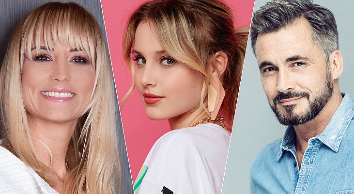 lodie Gossuin, Carla y Olivier Minne, los presentadores de Eurovisin Junior 2021