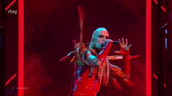 Eurovisin 2023 - Alemania  Lord of the Lost canta  Blood & Glitter  en la final
