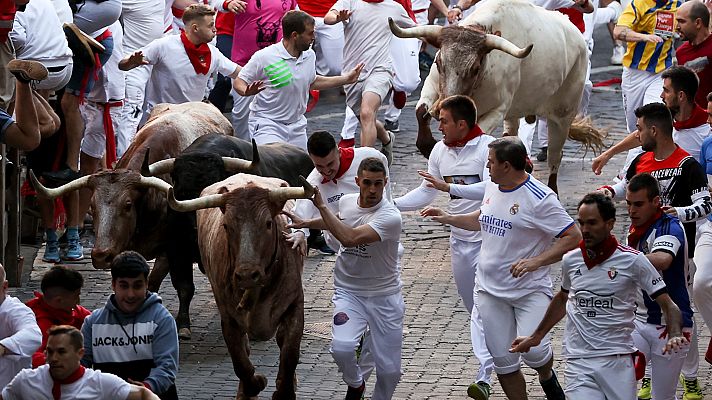 Sanfermines  encierro de la ganader�a N��ez del Cuvillo