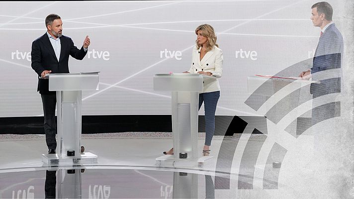 Menciones de los candidatos en el debate a tres de RTVE