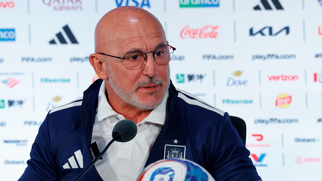 Luis de la Fuente, seleccionador nacional, durante una conferencia de prensa de la Copa del Mundo de F�tbol 2026