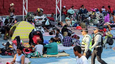 Varias migrantes latinoamericanos en Oaxaca, Mxico