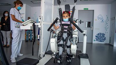 Lokomat infantil en el Hospital Nacional de Parapljicos.