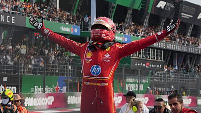 F1 - GP de Mxico, carrera final: Carlos Sainz celebra su victoria en el Autdromo Hermanos Rodrguez