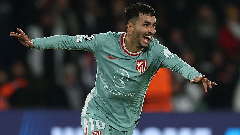 Correa marca el gol de la victoria del Atltico ante el PSG en la Champions