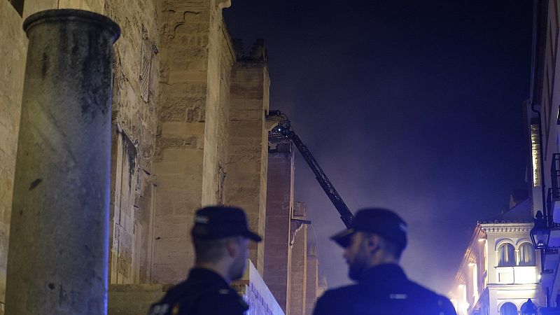 Incendio en la mezquita de Crdoba
