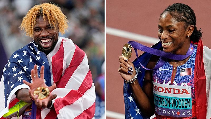 Noah Lyles y Melissa Jefferson-Wooden se coronan en los 200 m del Mundial de Tokio