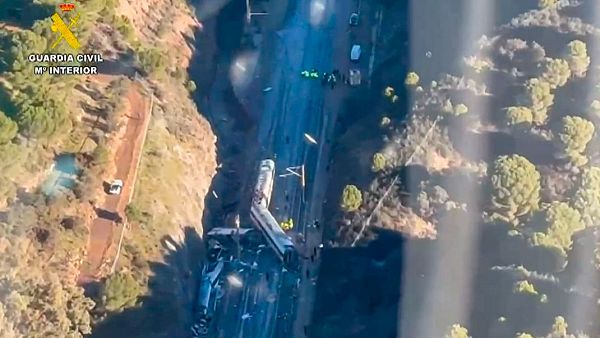 Imagen a�rea del lugar del accidente captada por la Guardia Civil (EFE/ Captura de v�deo de la Guardia Civil)