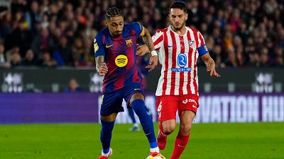 Raphinha y Koke, en el Barcelona-Atl�tico de Copa