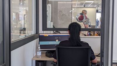 Puesto de control en la frontera inteligente de Melilla